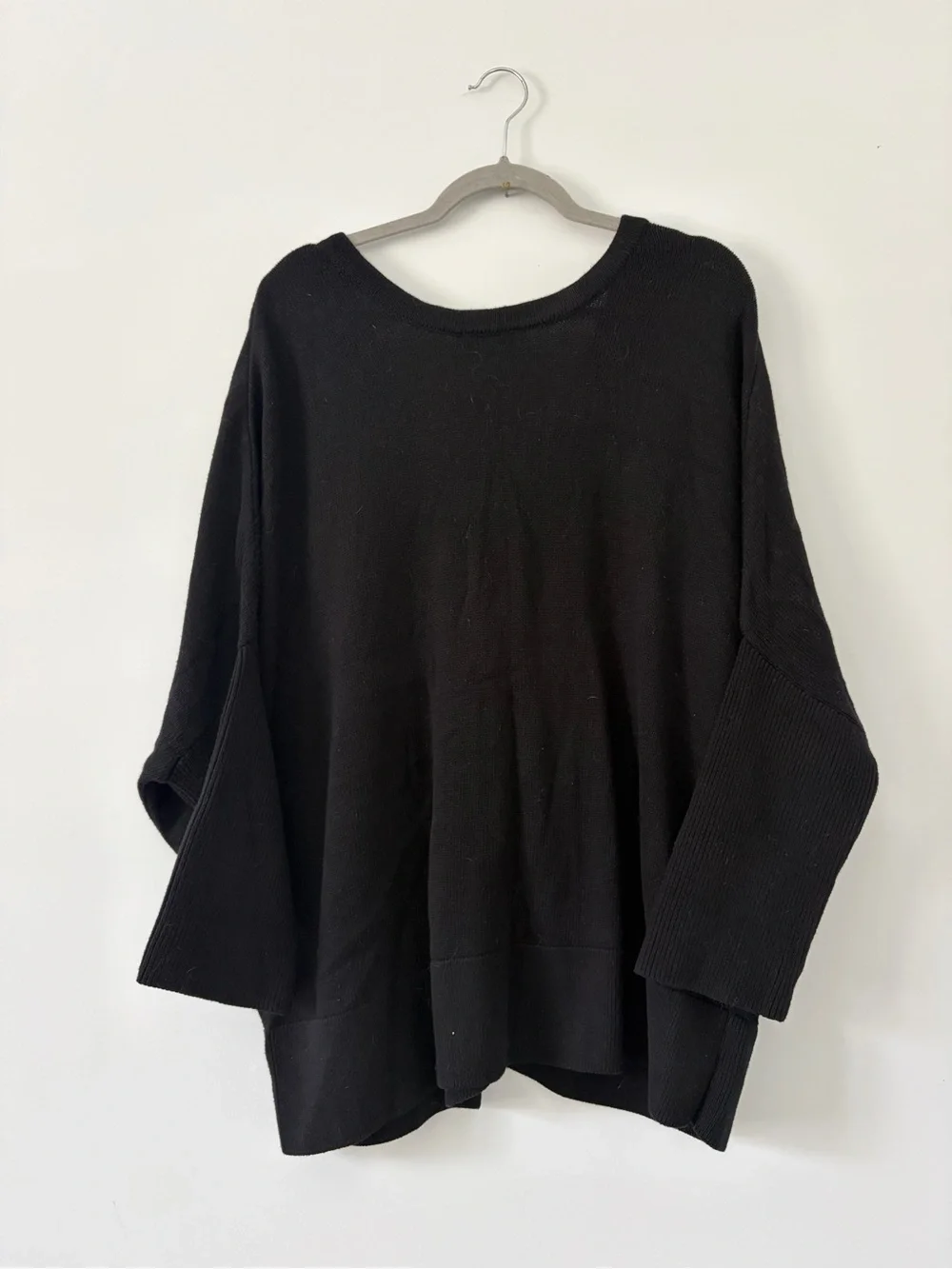 VETTA Black Oversized Button Down 2 Way Casual Knit Casual Cardigan Sweater M
